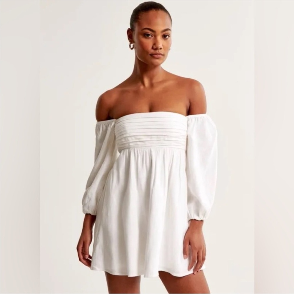 NWT A&F Off-Shoulder White Dress